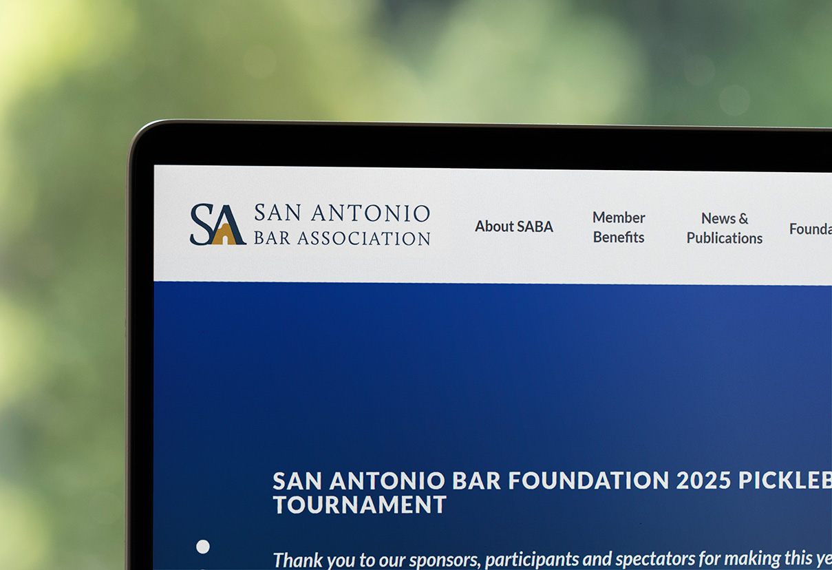 San Antonio Bar Association website mockup