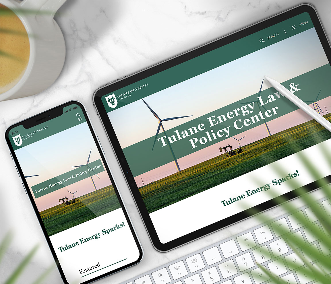 Tulane Energy Law Center Drupal website design